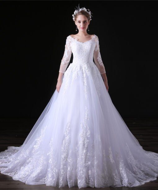 lace wedding dress plus size-0852-03