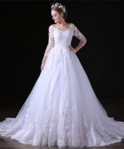 lace wedding dress plus size-0852-04