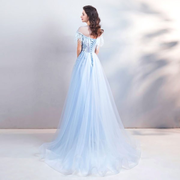 light blue formal dress 0807-03