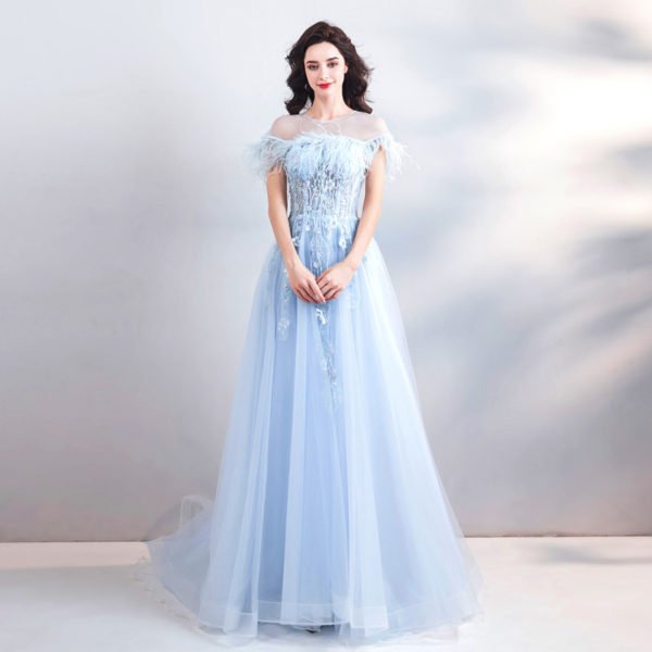 light blue formal dress 0807-05