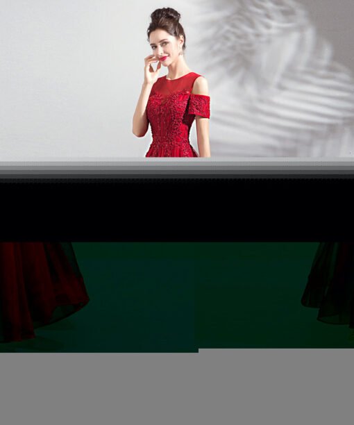 long red evening dress 0805-03