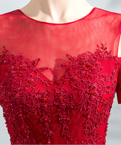 long red evening dress 0805-09