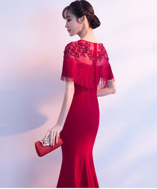 mermaid evening gown 0809-02