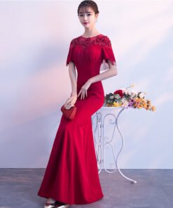 mermaid evening gown 0809-03