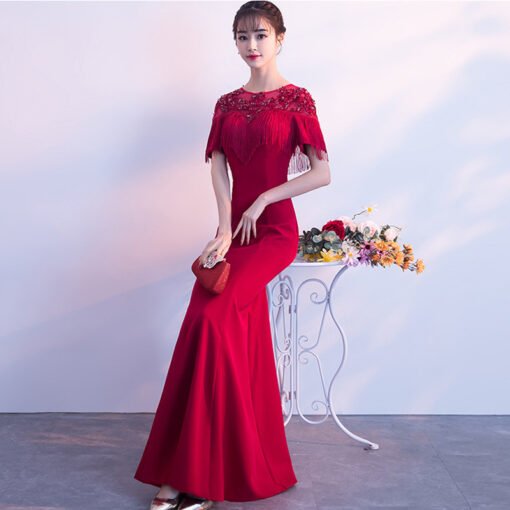 mermaid evening gown 0809-03