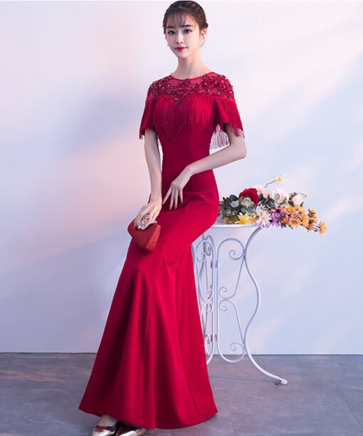 mermaid evening gown 0809-03