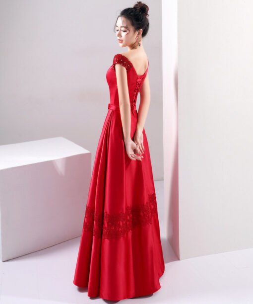 off the shoulder red prom dress-0860-02