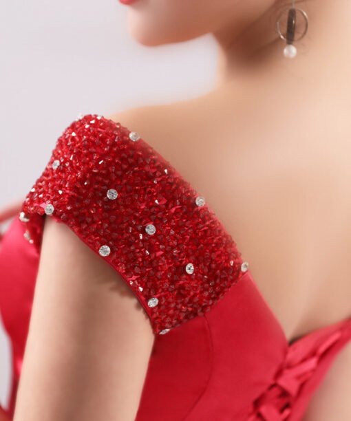 off the shoulder red prom dress-0860-05
