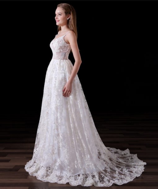 open back wedding dress-0837-03