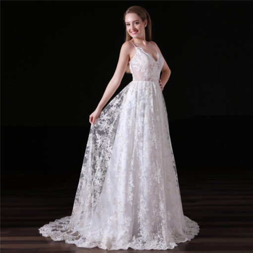 open back wedding dress-0837-05