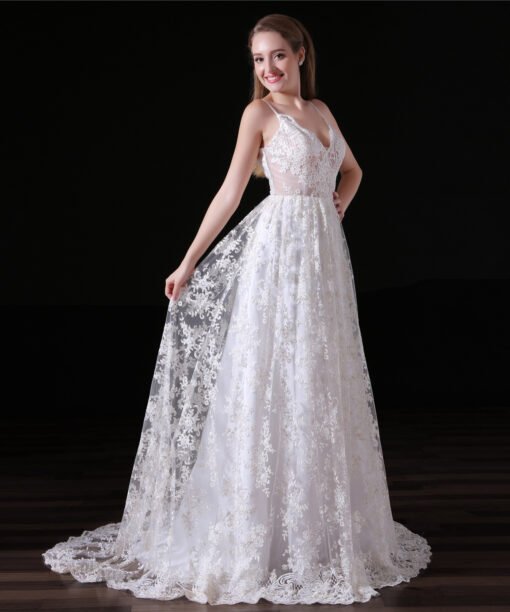 open back wedding dress-0837-05