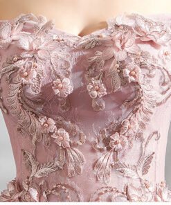 pink ball gown prom dress-0820-01