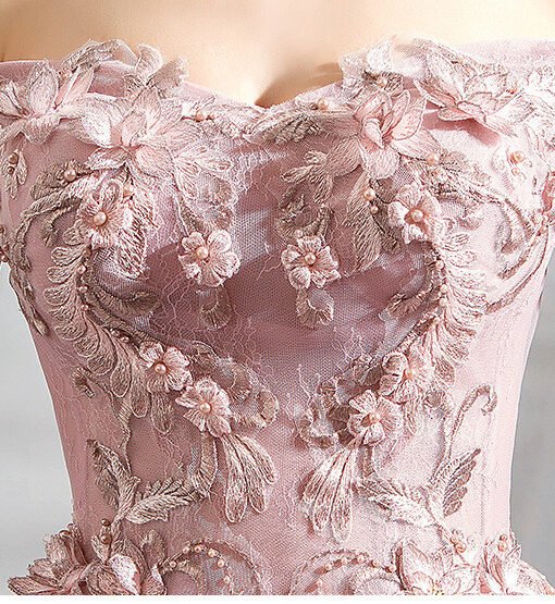 pink ball gown prom dress-0820-01