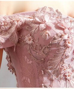 pink ball gown prom dress-0820-05