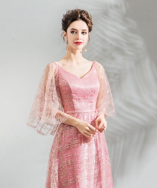 pink formal dress 0806-03