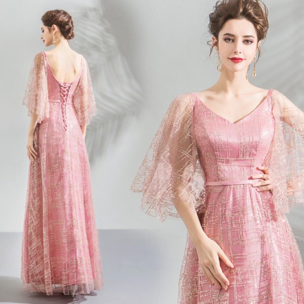 pink formal dress 0806-04