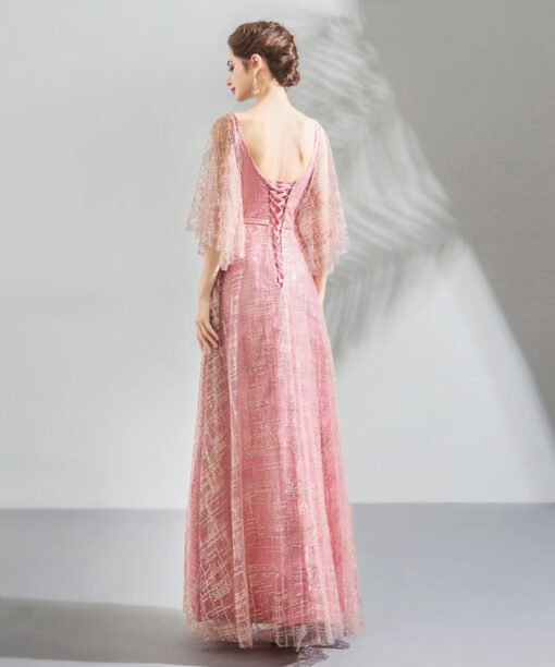 pink formal dress 0806-05