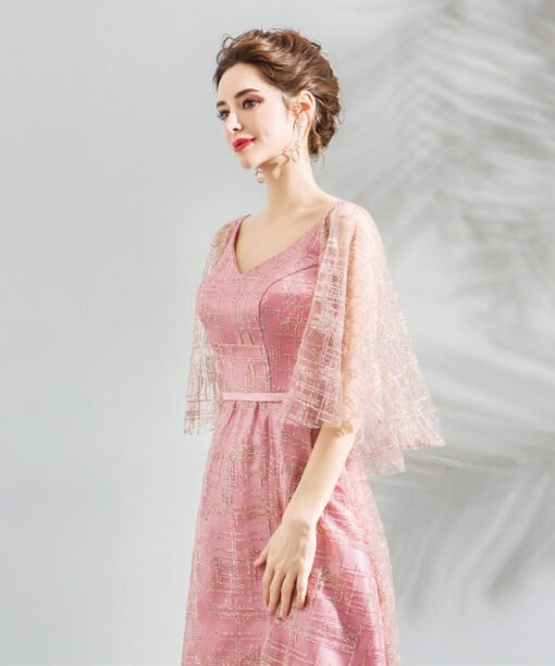 pink formal dress 0806-06