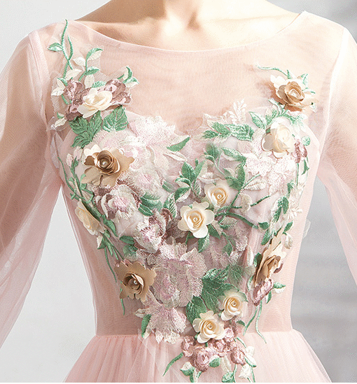 pink prom dress long-0819-01