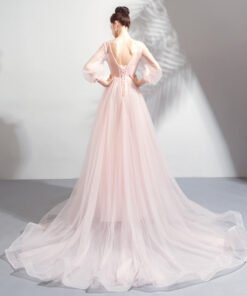 pink prom dress long-0819-06