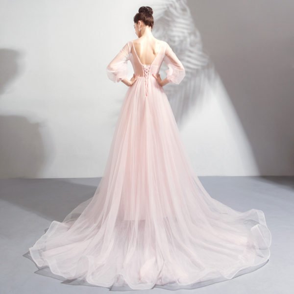 pink prom dress long-0819-06