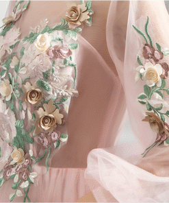 pink prom dress long-0819-07