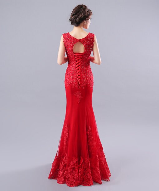red long evening dress-0858-03