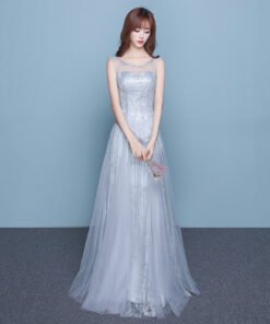 red long party dress-0861-06