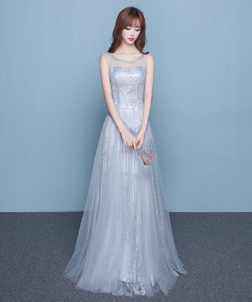 red long party dress-0861-06