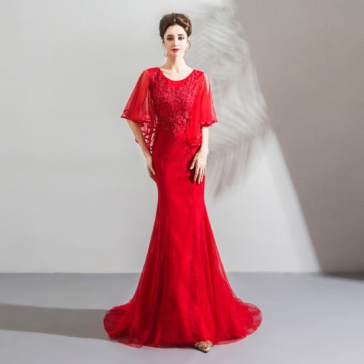 red mermaid prom dress-0821-06