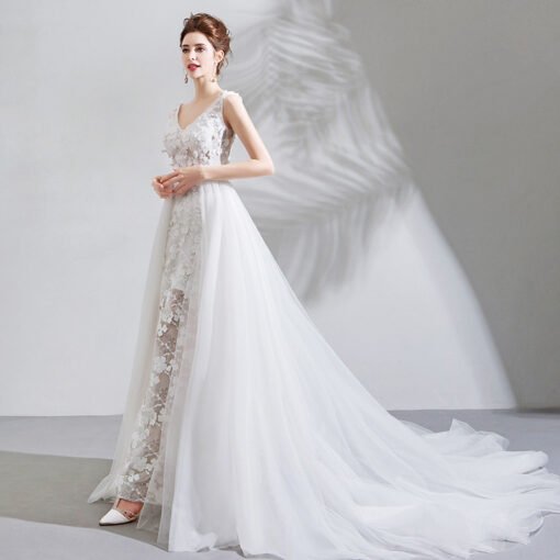 train wedding dress 0795-04