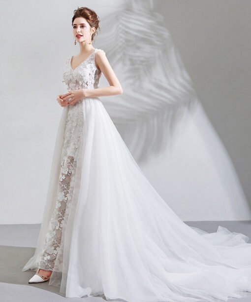 train wedding dress 0795-04