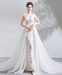 train wedding dress 0795-06