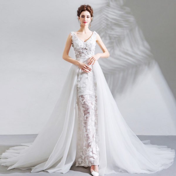 train wedding dress 0795-06