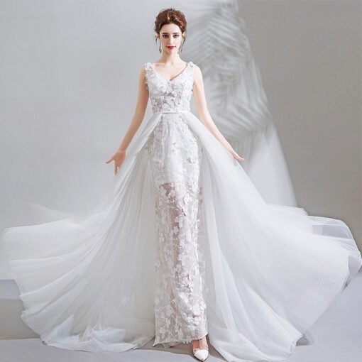train wedding dress 0795-07