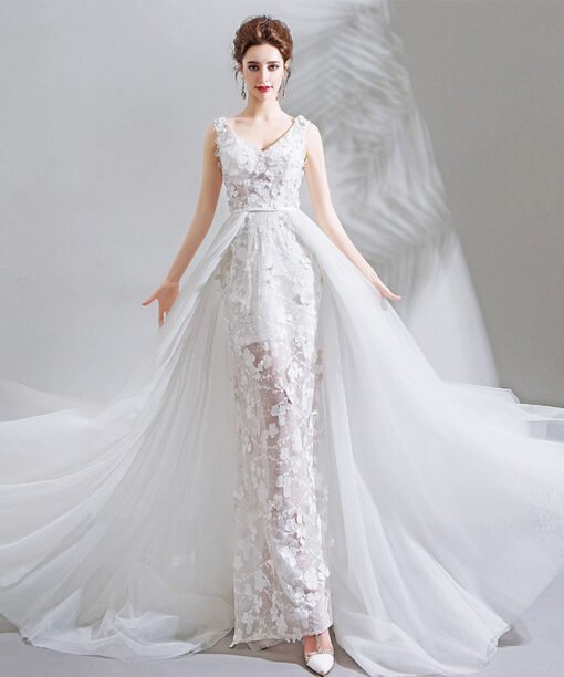 train wedding dress 0795-07