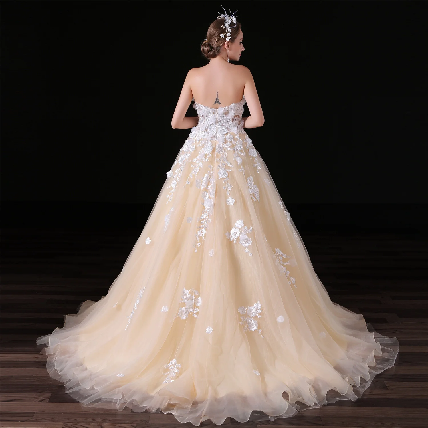 wedding dress with flowers-0855-05