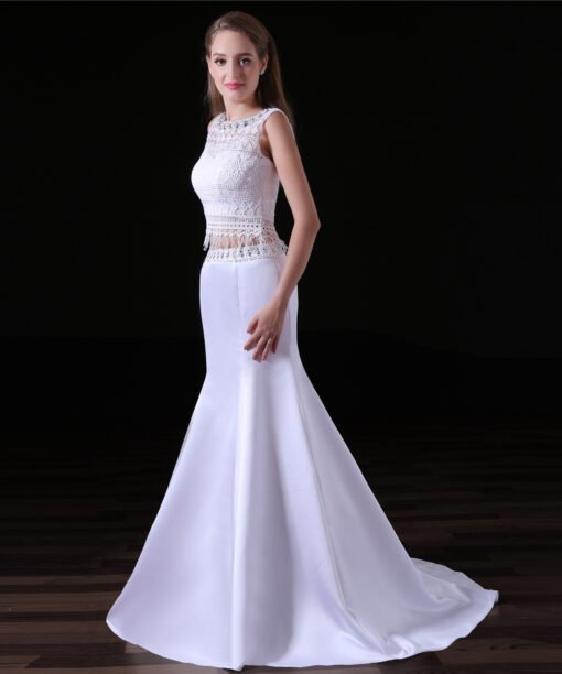 white two piece prom dress-0828-01