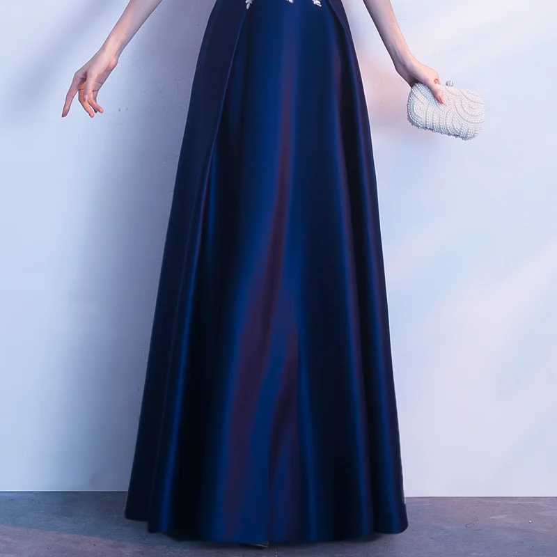 blue and white prom dress-0864-03