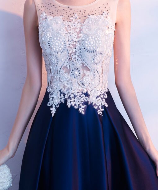 blue and white prom dress-0864-04