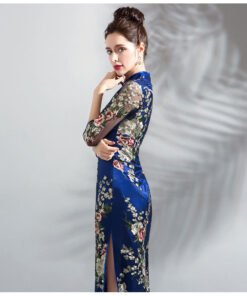 blue chinese dress 0899-06