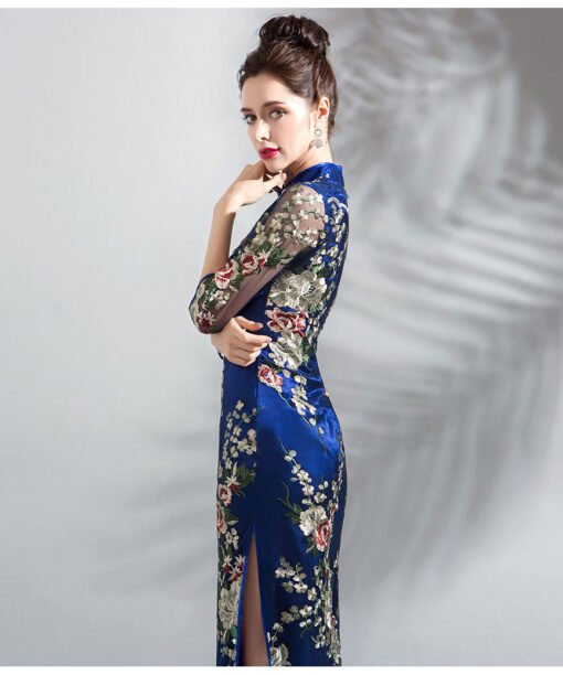 blue chinese dress 0899-06