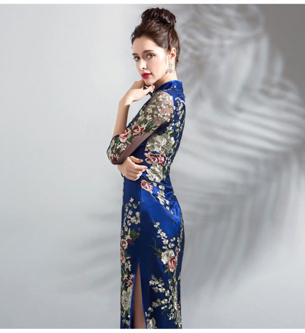 blue chinese dress 0899-06