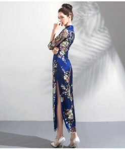blue chinese dress 0899-07