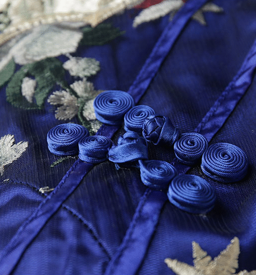 blue chinese dress 0899-08