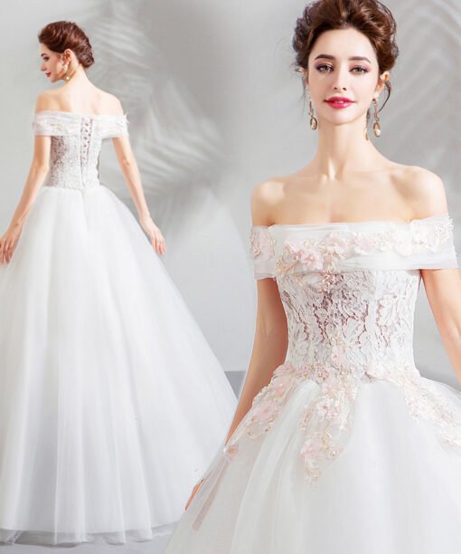 cheap ball gown wedding dress-0883-03
