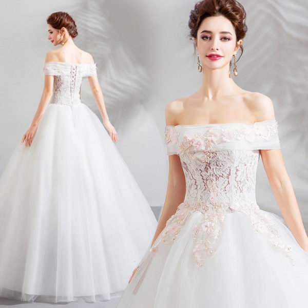 cheap ball gown wedding dress-0883-03