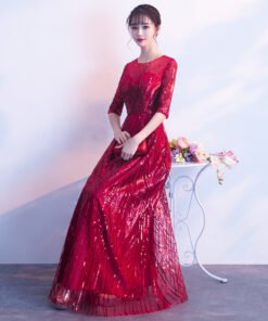 cheap red prom dress-0880-03