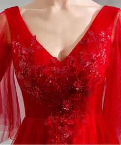 cocktail dress red-0887-03