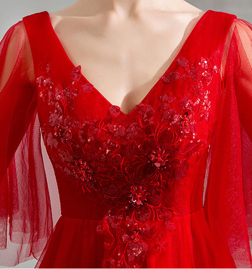 cocktail dress red-0887-03